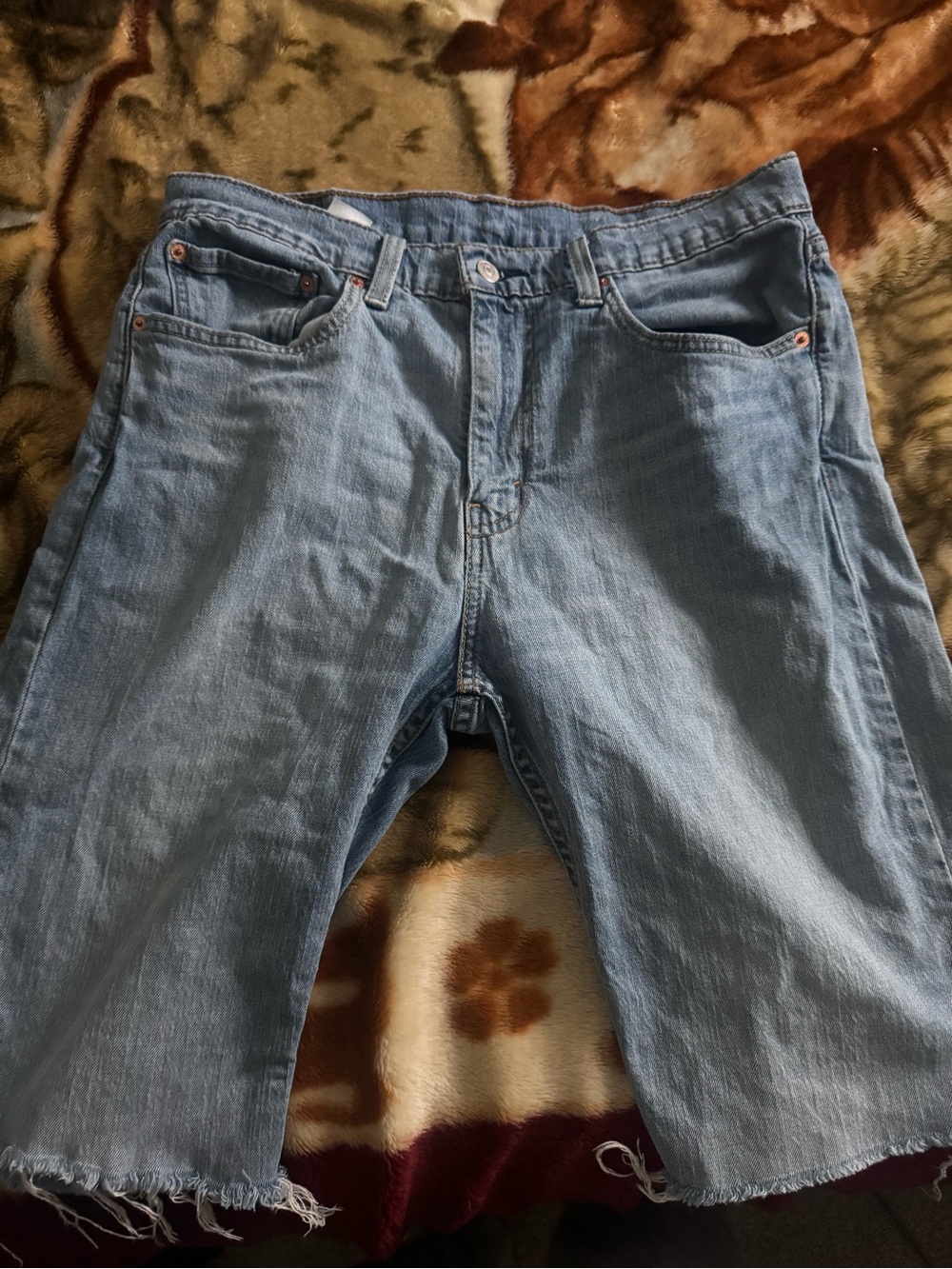 Men's Light Blue Denim Jeans Shorts